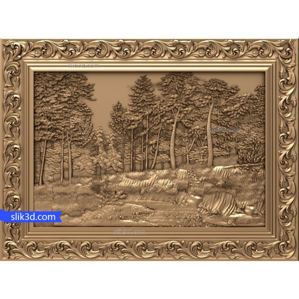 Forest Serenity 3D STL Model for CNC and 3D Printing Forest Serenity 3D STL Model for CNC and 3D Printing