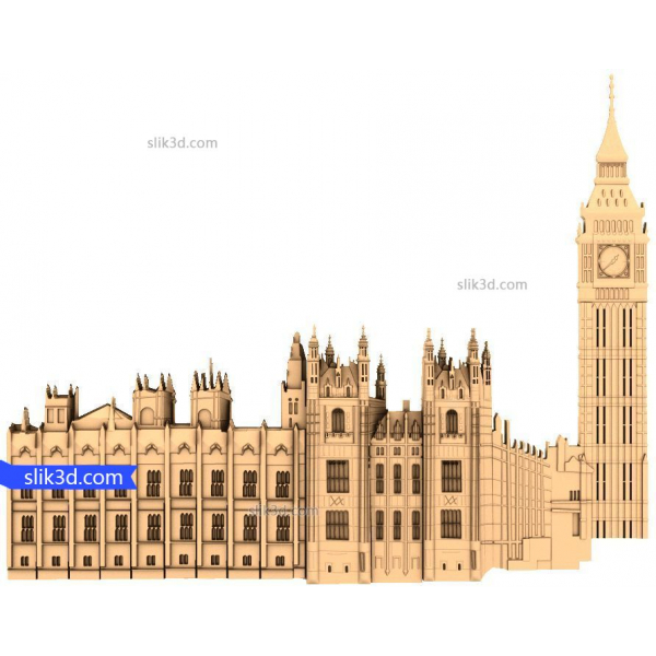 Westminster Palace Facade 3D Model