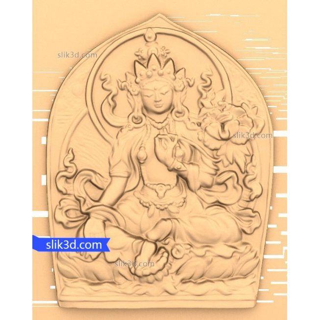 Bas-relief "Buddhist" | STL - 3D model for CNC