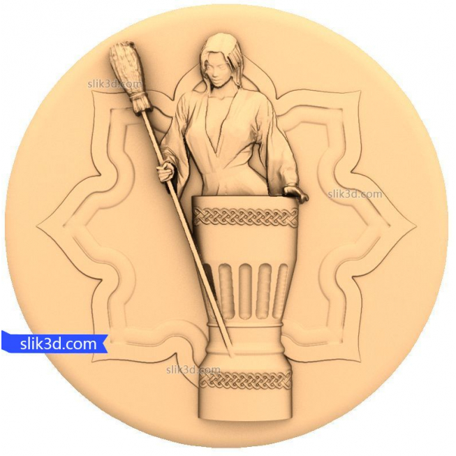 Bas-relief "Witch" | STL - 3D model for CNC