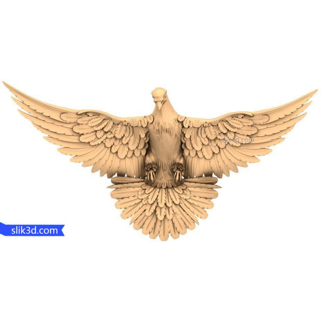 Bas-relief "Dove" | STL - 3D model for CNC