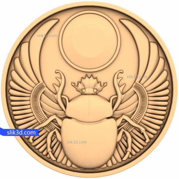 แบบจำลอง 3D STL ของสคารับสวรรค์สำหรับเครื่อง CNC