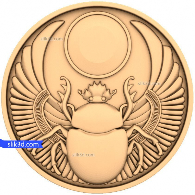 Bas-relief "scarab" | STL - 3D model for CNC