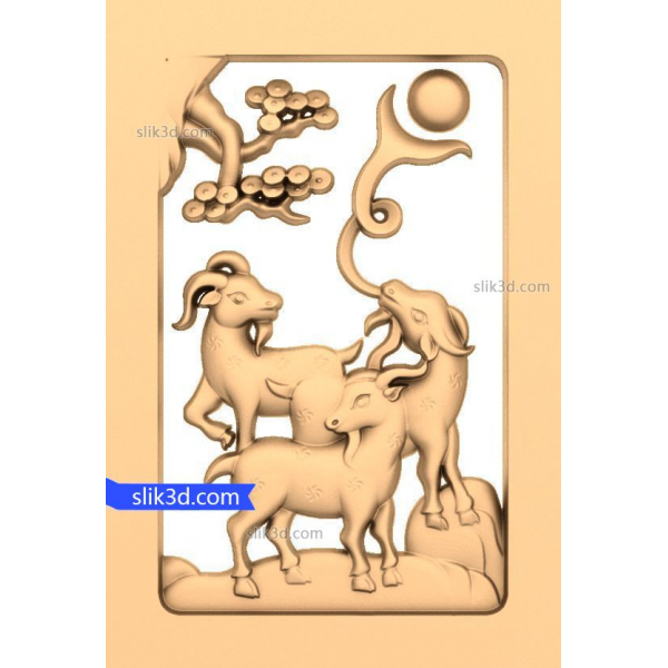 Harmony of the Flock - 3D STL model pro CNC a 3D tisk Harmony of the Flock - 3D STL model pro CNC a 3D tisk