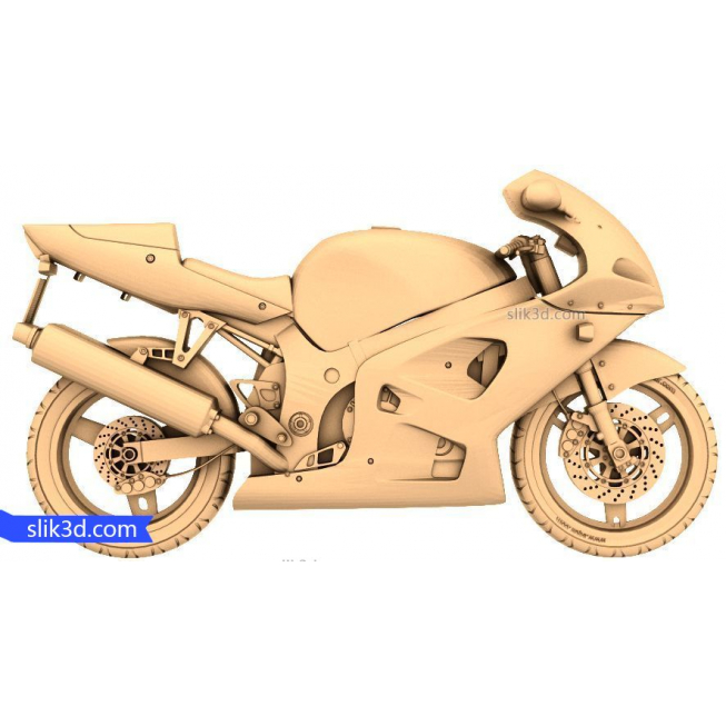 Bas-relief "Suzuki Motorcycle" | STL - 3D model for CNC
