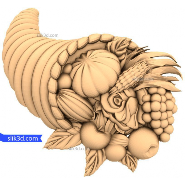 Bounty of Abundance 3D STL Model for CNC and 3D Printing Bounty of Abundance 3D STL Model for CNC and 3D Printing