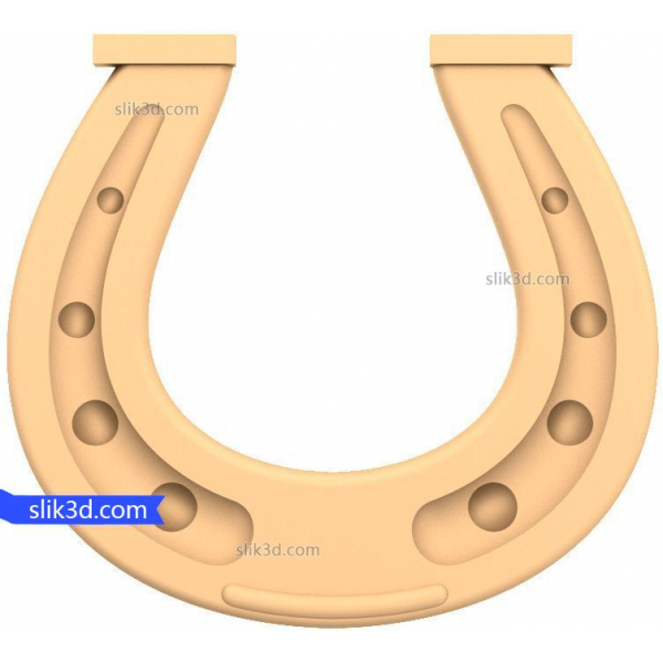Lucky Charm Horseshoe 3D STL model pro CNC router Lucky Charm Horseshoe 3D STL model pro CNC router
