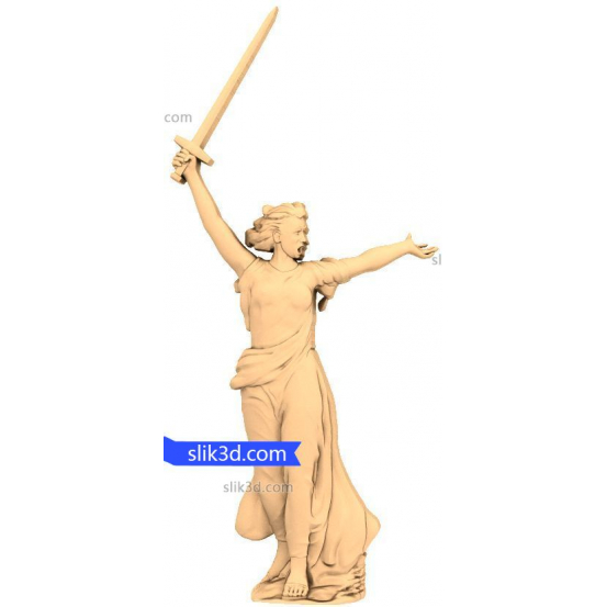 Bas-relief "Motherland Calls" | STL - 3D model for CNC