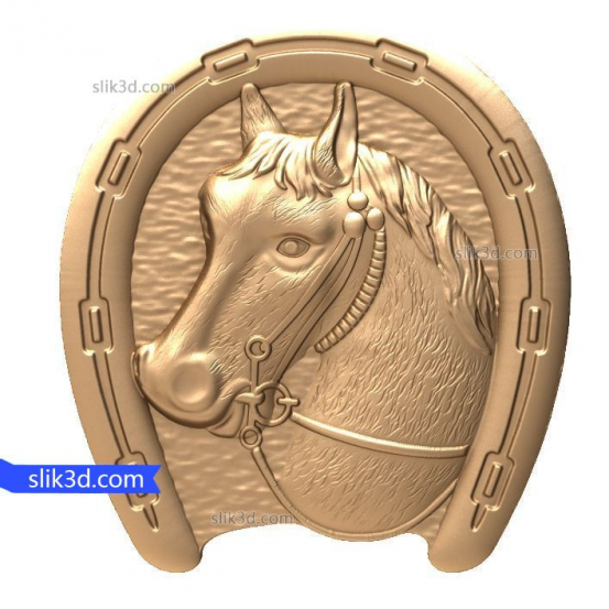 Bas-relief "Horseshoe #2" | STL - 3D model for CNC