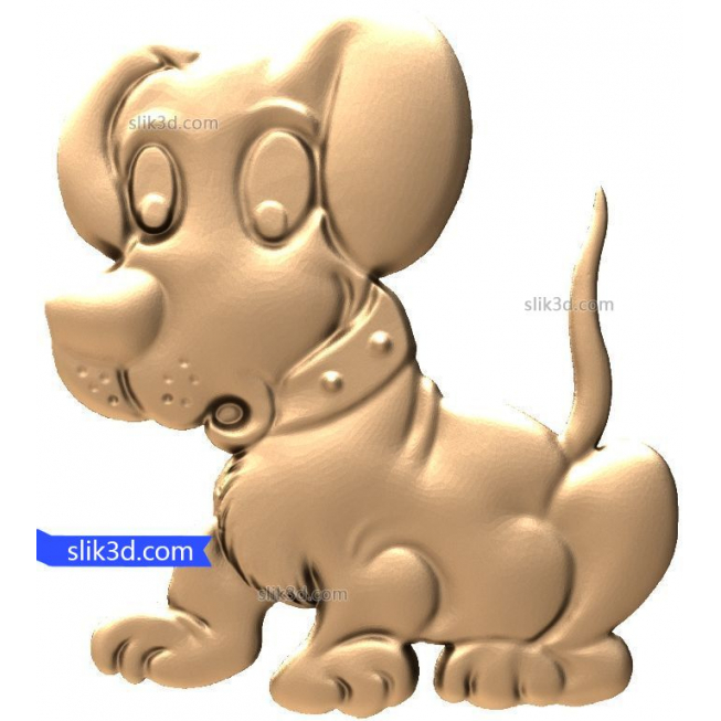 Bas-relief "Dog" | STL - 3D model for CNC machine