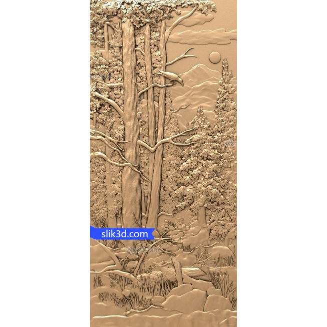Bas-relief "Forest #2" | STL - 3D model for CNC