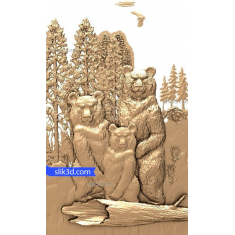 Familia de osos del bosque