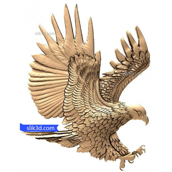 Bas-relief "eagle" | STL - 3D model for CNC