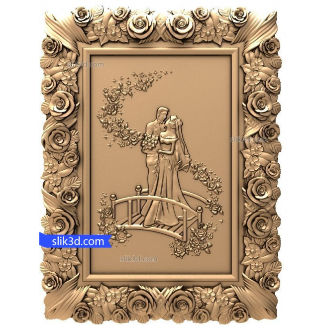 Bas-relief "Newlyweds" | STL - 3D model for CNC