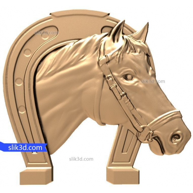 Bas-relief "Horseshoe #1" | STL - 3D model for CNC