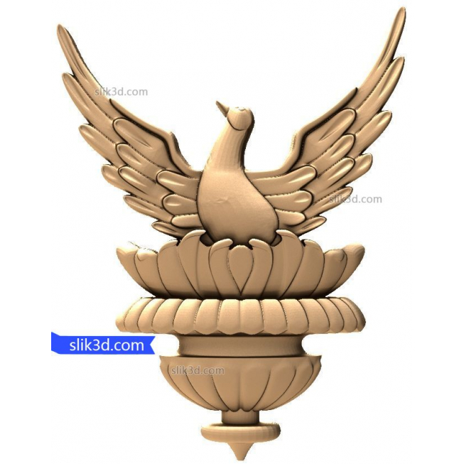 Bas-relief "Bird" | STL - 3D model for CNC machine