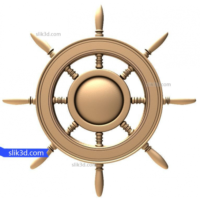 Bas-relief "Wheel #1" | STL - 3D model for CNC