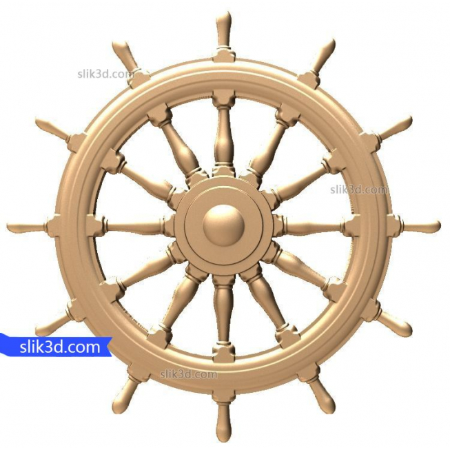 Bas-relief "Wheel #2" | STL - 3D model for CNC