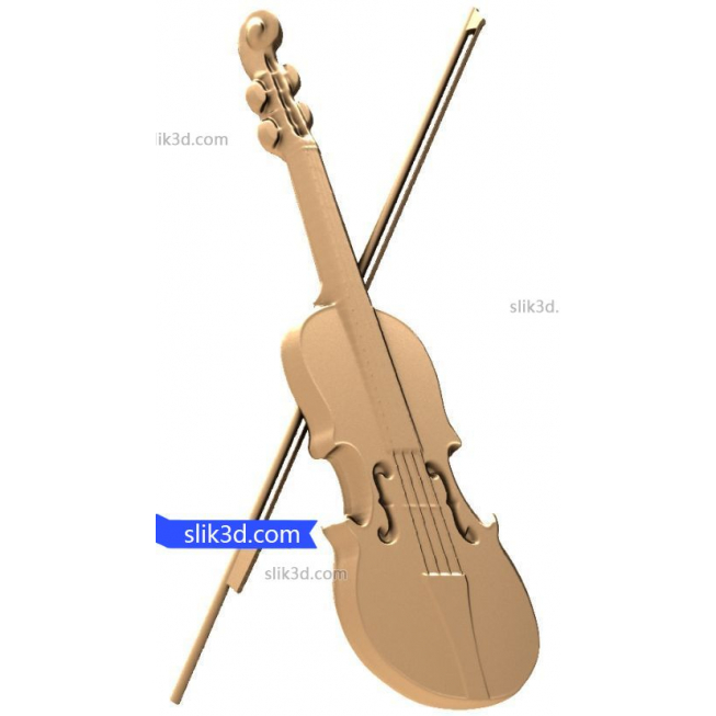 Bas-relief "Violin" | STL - 3D model for CNC