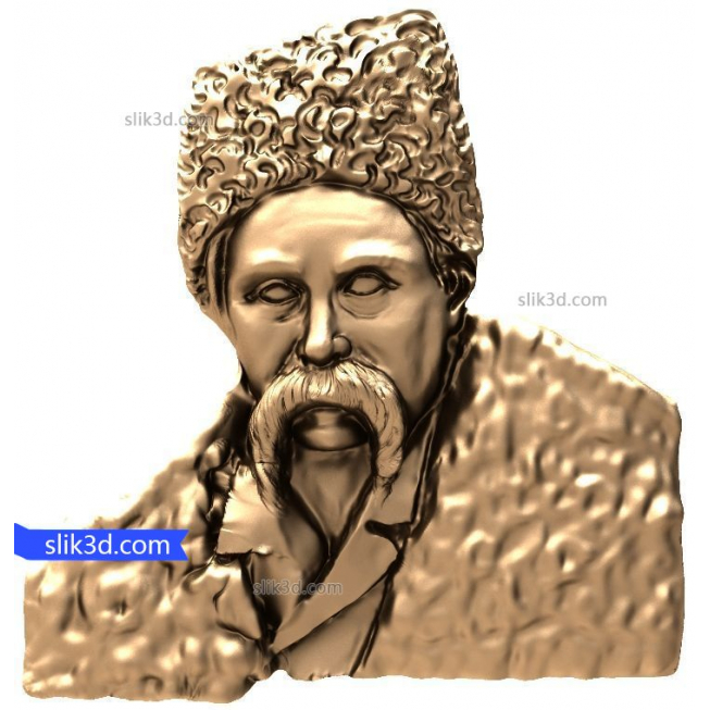 Bas-relief "Taras Shevchenko #1" | STL - 3D model for CNC