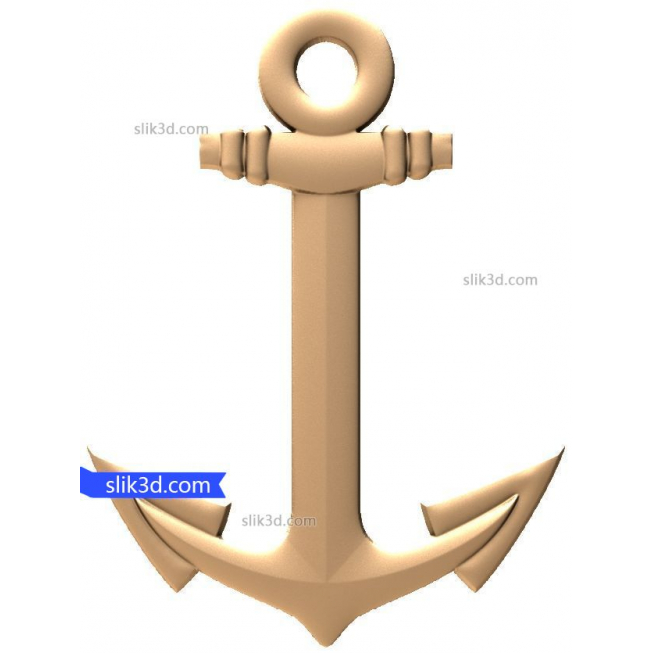 Bas-relief "Anchor" | STL - 3D model for CNC