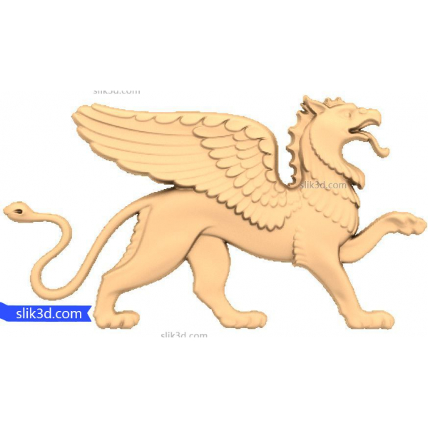Kanatlı Griffin 3D STL Modeli
