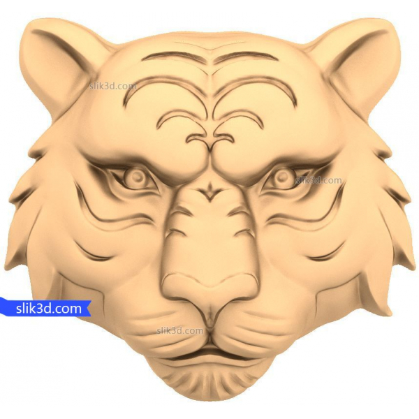 Tiger's Gaze 3D Relief Model for CNC Tiger's Gaze 3D Relief Model for CNC
