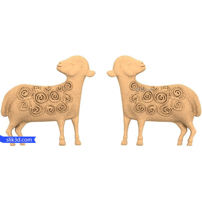 Character "Sheep" | STL - 3D model for CNC