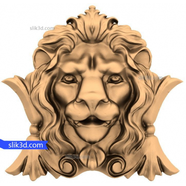 Majestic Lion Relief 3D Model