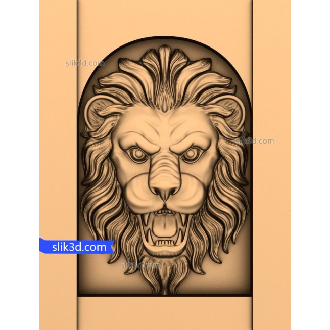 Character "lion Head #2" | STL - 3D model for CNC
