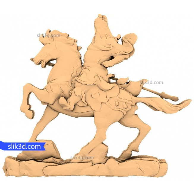 Character "Rider" | STL - 3D model for CNC
