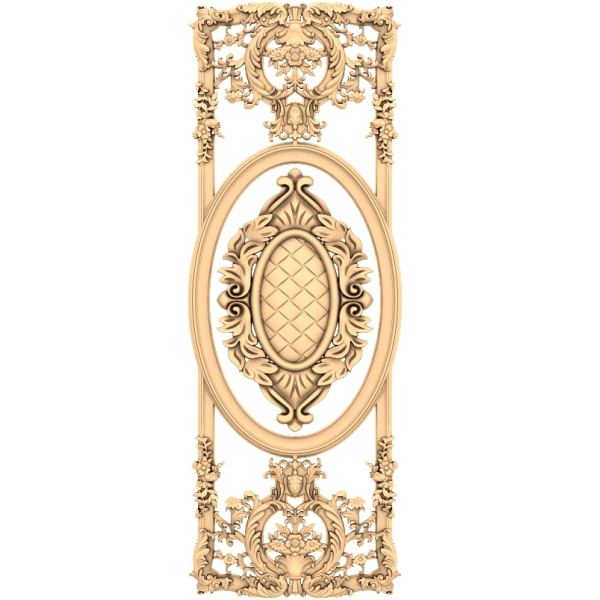 Pannello Eleganza Barocca - Modello STL 3D intricato per CNC Pannello Eleganza Barocca - Modello STL 3D intricato per CNC