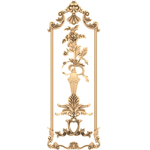 Opulent Floral Vertical Decor 3D Model Opulent Floral Vertical Decor 3D Model