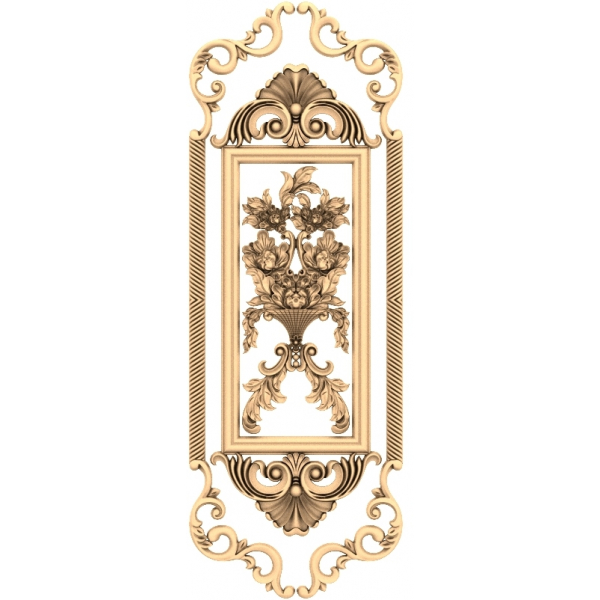 پھولوں کی سمفنی پینل - CNC اور Woodworking کے لیے 3D ماڈل