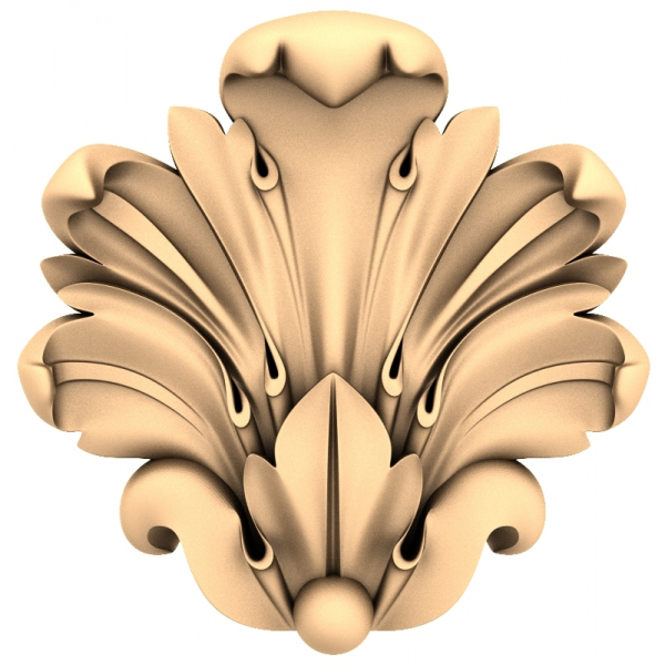 Elegante modello STL 3D di Acanthus Bloom per intaglio CNC Elegante modello STL 3D di Acanthus Bloom per intaglio CNC