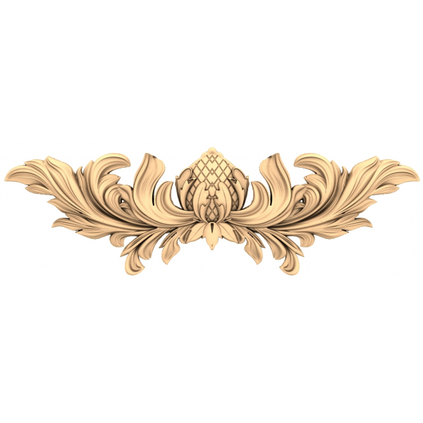 Okrasni Acanthus Flourish 3D model za CNC Okrasni Acanthus Flourish 3D model za CNC