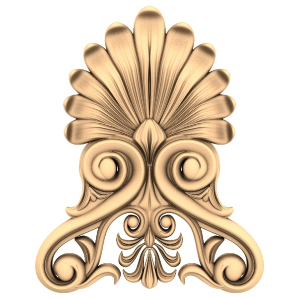 Verzierte Muschel Acanthus 3D STL Modell für CNC Verzierte Muschel Acanthus 3D STL Modell für CNC