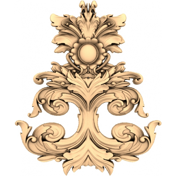 CNC نقش و نگار کے لیے Baroque Elegance 3D ماڈل