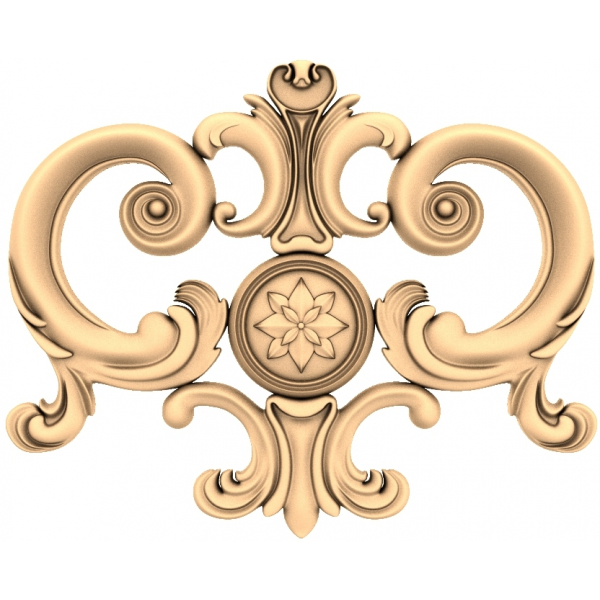 Royal Flourish 3D STL-model til CNC- og 3D-print Royal Flourish 3D STL-model til CNC- og 3D-print