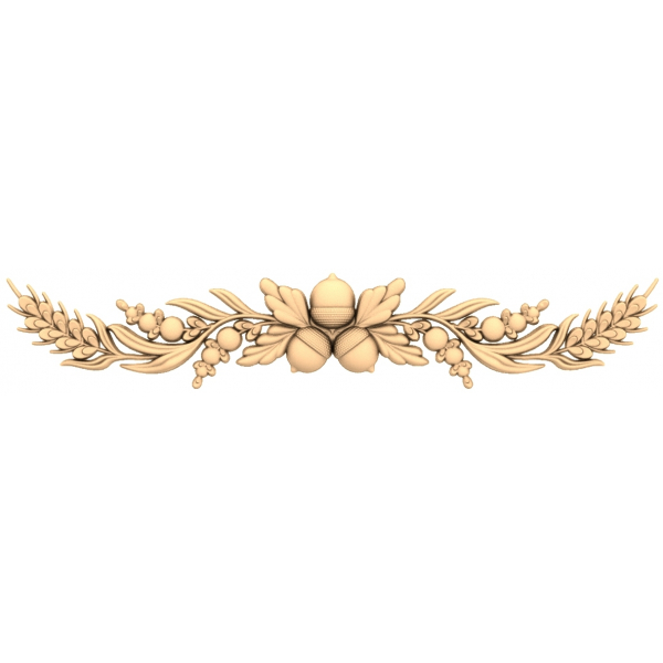 Floral Scroll Decorative Panel 3D Model Floral Scroll Decorative Panel 3D Model