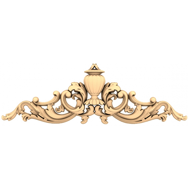 Barok Elegance Header - 3D STL Model til CNC