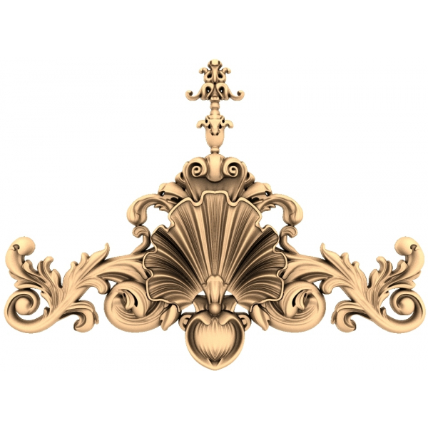 Royal Flourish Skreytt 3D STL líkan fyrir CNC og 3D prentun
