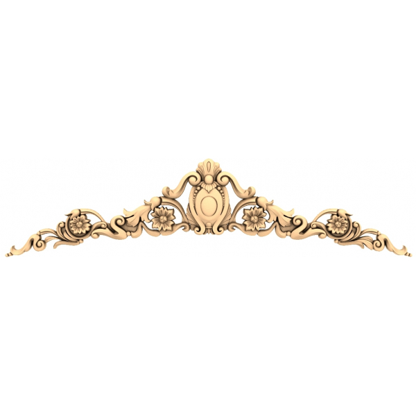 Floral Elegance Cornice 3D STL Model Floral Elegance Cornice 3D STL Model