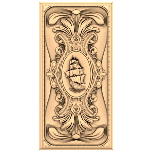 Nautical Elegance Panel 3D STL Model for CNC