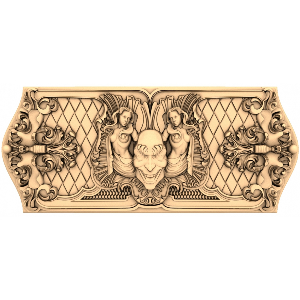 Mystic Twins Panel - 3D STL Model til CNC Mystic Twins Panel - 3D STL Model til CNC