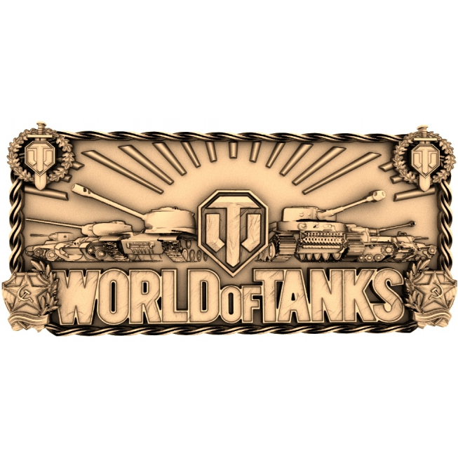 Zırhlı Zafer: World of Tanks Relief - CNC için 3D STL Modeli