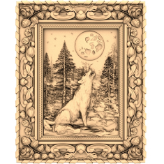 Moonlit Wolf Harmony