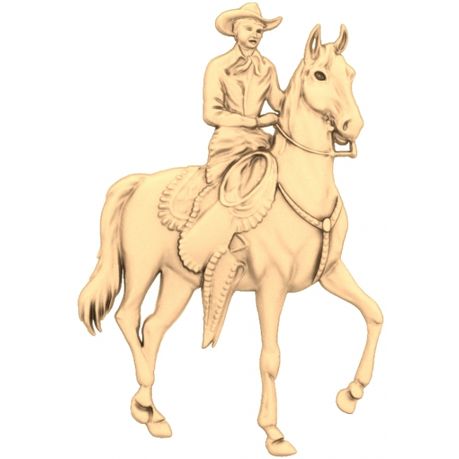 Western Rider 3D STL-modell för CNC