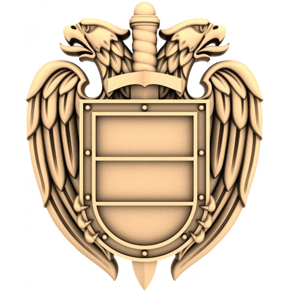 Double-Headed Eagle Coat of Arms 3D STL Model Double-Headed Eagle Coat of Arms 3D STL Model