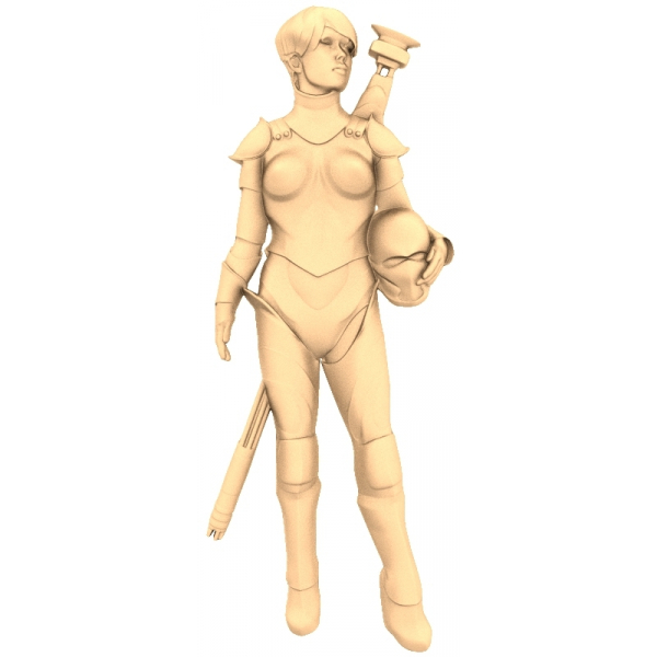 Valor Guardian Warrior 3D STL model pro CNC